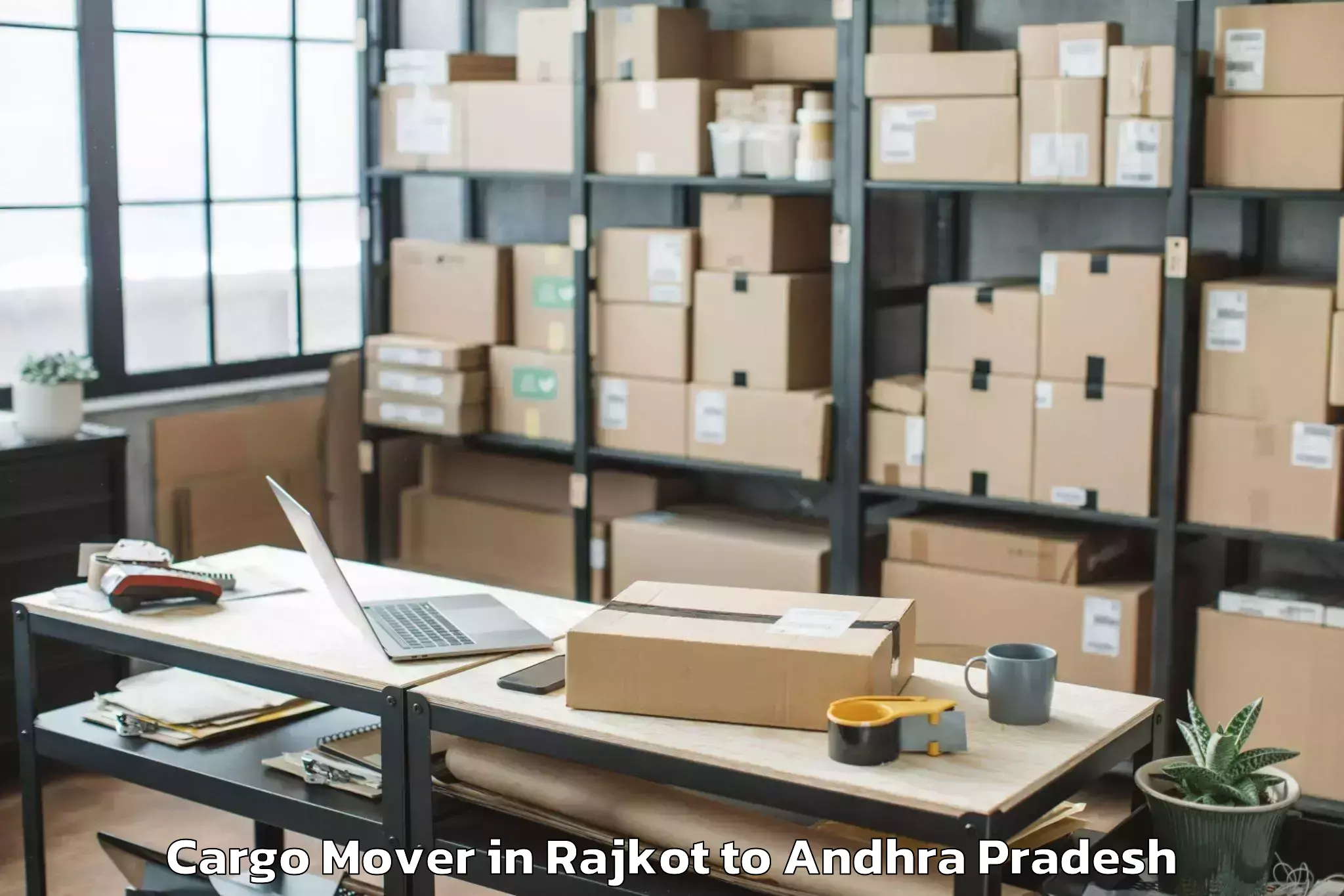 Hassle-Free Rajkot to Piduguralla Cargo Mover